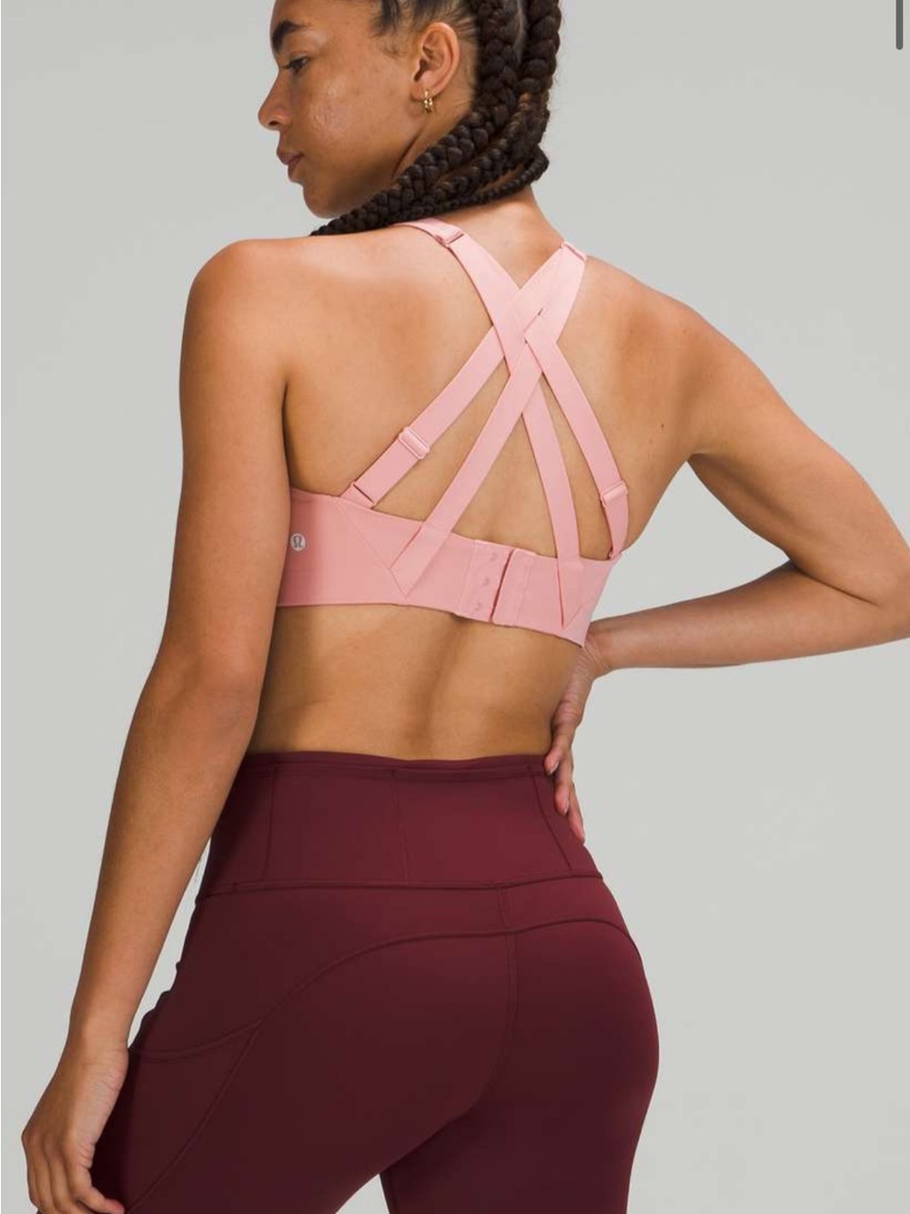 Lululemon Energy Bra *High-Support, B–G Cups Size 36DD pink puff - Picture 2 of 6